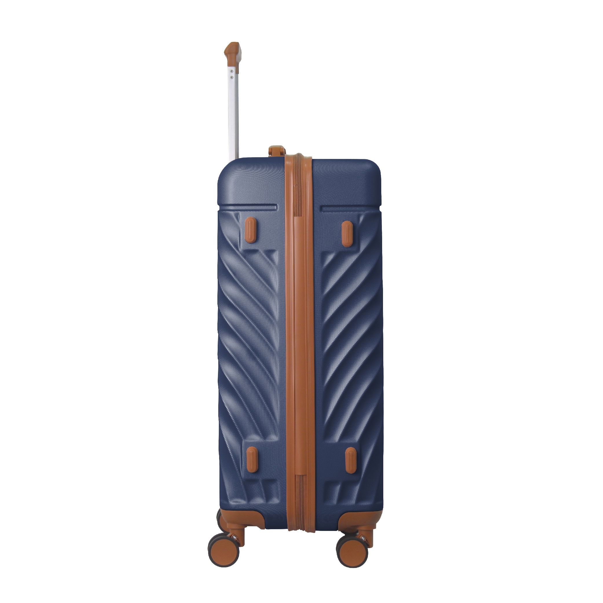 Luggage Sets ABS Hardshell 3pcs Luggage, Lightweight Durable Suitcase Sets Spinner Wheels Suitcase With TSA Lock 20''24''28'' Available(Navy Blue)_voghion.com